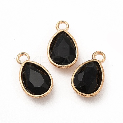 Faceted Glass Rhinestone Pendants GLAA-I051-A12-1