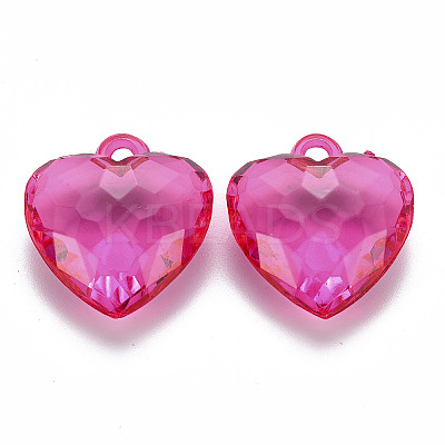 Transparent Acrylic Pendants X-TACR-T024-03B-906-1