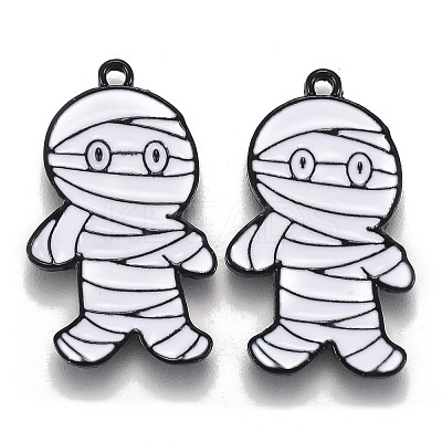 Halloween Theme Alloy Enamel Pendants ENAM-J649-09B-1