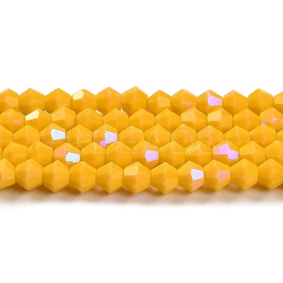 Opaque Solid Color Imitation Jade Glass Beads Strands GLAA-F029-P4mm-D04-1