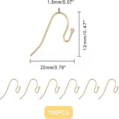 PVD Vacuum Plating 304 Stainless Steel Earring Hooks STAS-UN0015-64-1