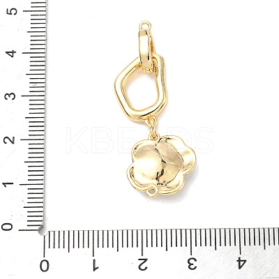 Brass Micro Pave Clear Cubic Zirconia Fold Over Clasps KK-U059-46G-1