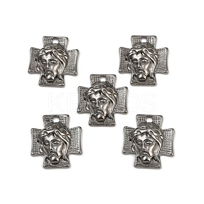 Tibetan Style Alloy Cross with Jesus Alloy Pendants for Easter Jewelry K0P62051-1