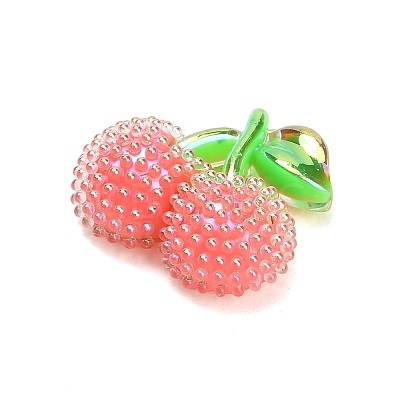 AB Color Alloy & Resin Beaded Pendants RE-CBA4A70-02C-1