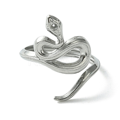 Non-Tarnish 304 Stainless Steel Open Cuff Ring RJEW-L110-033P-1