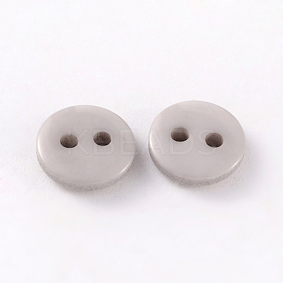 2-Hole Flat Round Resin Sewing Buttons for Costume Design BUTT-E119-36L-05-1