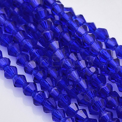 Faceted Bicone Glass Beads Strands LS-EGLA-P017-3mm-08-1