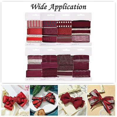 9 Yards 3 Styles Polyester Ribbon SRIB-A014-A09-1