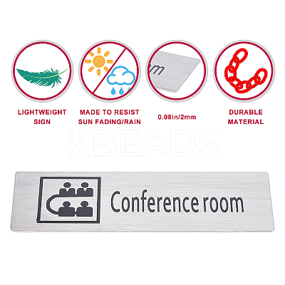430 Stainless Steel Sign Stickers STAS-GF0001-06B-1