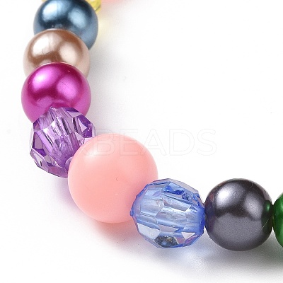 Rainbow Theme Bracelets & Necklaces Sets for Kids SJEW-JS01266-1