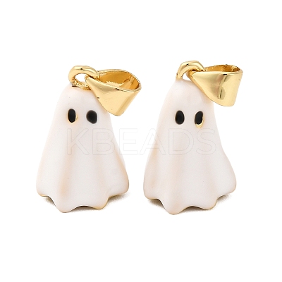 Brass Enamel Pendants KK-K408-41G-1