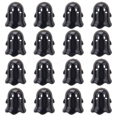 30Pcs Opaque Acrylic Beads MACR-SC0001-60B-1