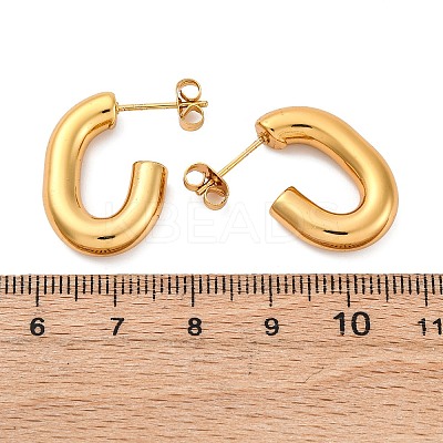 201 Stainless Steel Half Hoop Earrings LS-EJEW-C501-16G-A-1