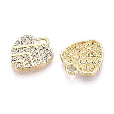 Alloy Rhinestone Pendants FIND-N008-13KCG-1