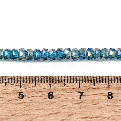 Electroplate Glass Beads Strands GLAA-Q105-03R-1