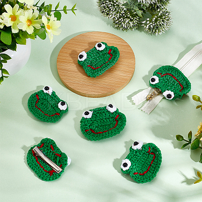 Frog's Head Shape Cartoon Style Polyester Knitted Costume Ornament Accessories DIY-BC0006-65-1