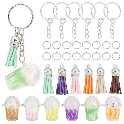 Imitation Milk Tea Keychain Making Kit DIY-SC0020-69-1
