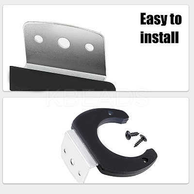 5 Sets 5 Colors Silicone Wall Mounted Rack for Handheld Wireless Microphone AJEW-CA0003-52-1