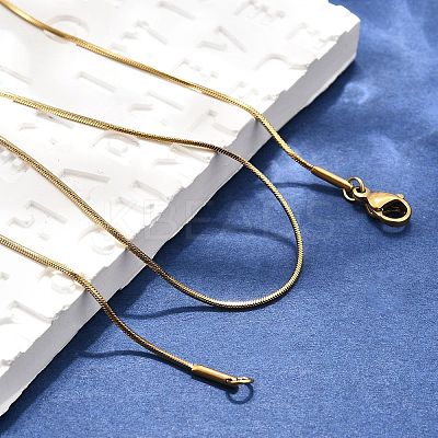 Ion Plating(IP) 304 Stainless Steel Snake Chain Necklaces NJEW-F112-31-1