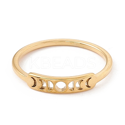201 Stainless Steel Moon Phase Finger Ring for Women LS-RJEW-A006-04G-1-1