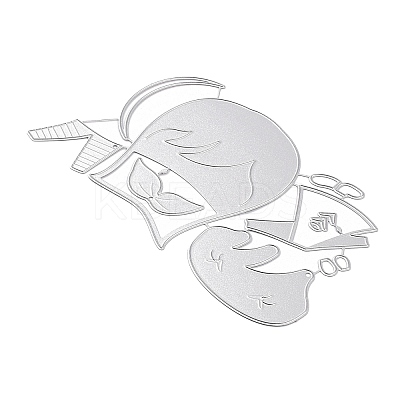 Girl Carbon Steel Cutting Dies Stencils DIY-P076-42-1