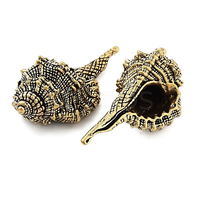 Brass Conch Figurines Statues for Home Desktop Feng Shui Ornament DJEW-Z008-05AB-1