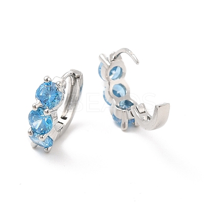 Cubic Zirconia Hoop Earrings EJEW-P213-16P-01-1