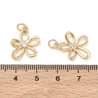 SHEGRACE Brass Micro Pave Clear Cubic Zirconia Pendants XGRQ3P951-630G-1