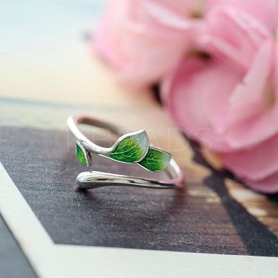 Alloy Enamel Open Cuff Rings for Women FS-WG3FF40-02-1