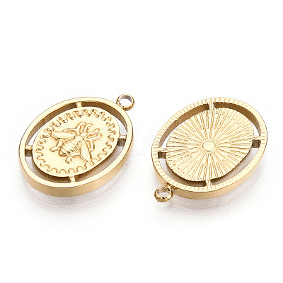 304 Stainless Steel Pendants STAS-T064-13G-1