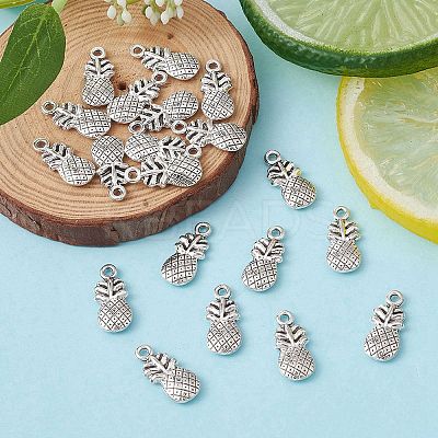 Pineapple Tibetan Style Alloy Pendants TIBEP-YW0001-38AS-1