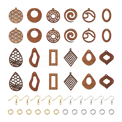 DIY Geometry Drop Earring Making Kit DIY-TA0003-79-1