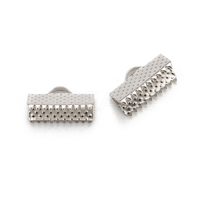 Iron Ribbon Crimp Ends E005Y-1