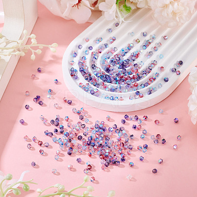 390Pcs 3 Colors Transparent Colours Glass Seed Beads GLAA-TA0003-76C-1