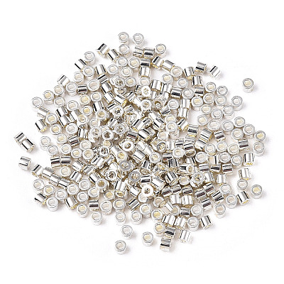Electroplate Cylinder Seed Beads SEED-R041-08-1