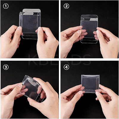 Transparent PVC Box Candy Treat Gift Box CON-BC0006-66-1