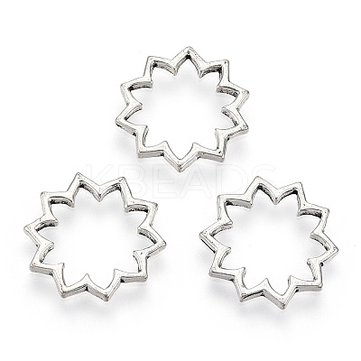 Tibetan Style Alloy Linking Rings PALLOY-T075-207AS-1