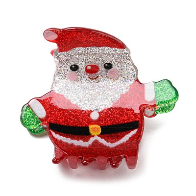 Christmas Theme Glitter Acrylic Claw Hair Clips PHAR-R179-04-1