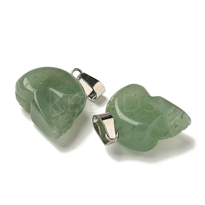 Natural Green Aventurine Pendants G-Z067-02P-02-1