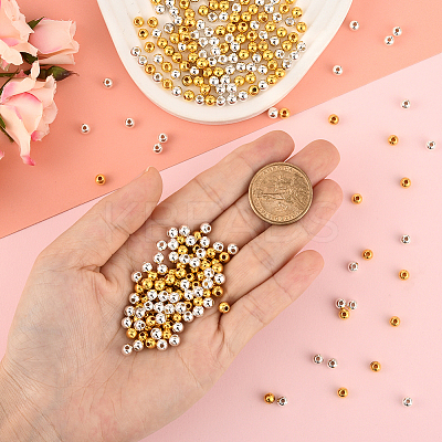 1200Pcs 2 Colors CCB Plastic Beads CCB-PA0001-04B-1