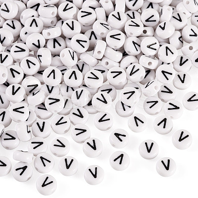 500Pcs Acrylic Beads SACR-TA0001-55V-1