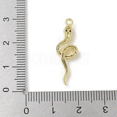 Brass Micro Pave Clear Cubic Zirconia Pendants LS-KK-S505-03G-02-1