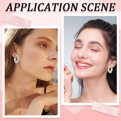 4Pcs 2 Colors Brass Hoop Earrings for Women EJEW-BBC0001-77A-1