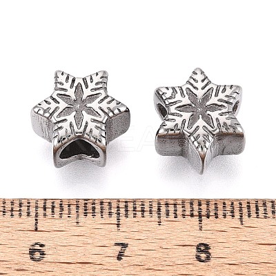 304 Stainless Steel European Style Large Hole Beads STAS-T072-142P-1