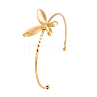 304 Stainless Steel Cuff Bangles for Women BJEW-F491-01G-01-1