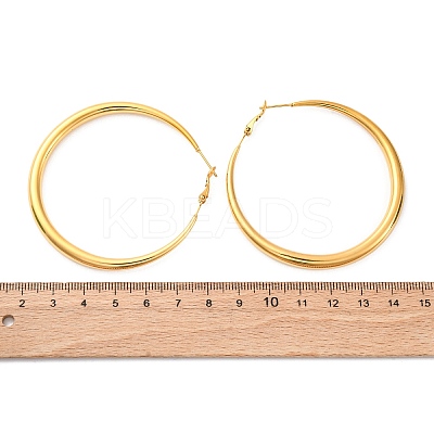 304 Stainless Steel Hoop Earrings EJEW-Z093-01G-02-1