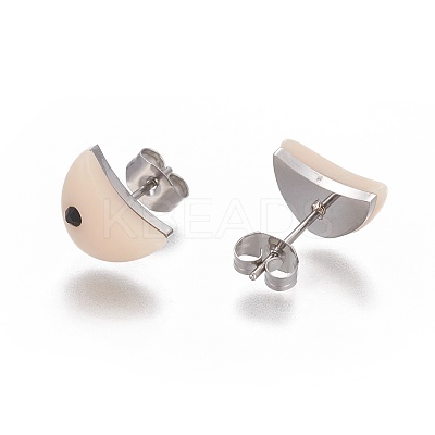 (Jewelry Parties Factory Sale)304 Stainless Steel Rhinestone Stud Earrings EJEW-F234-38P-1