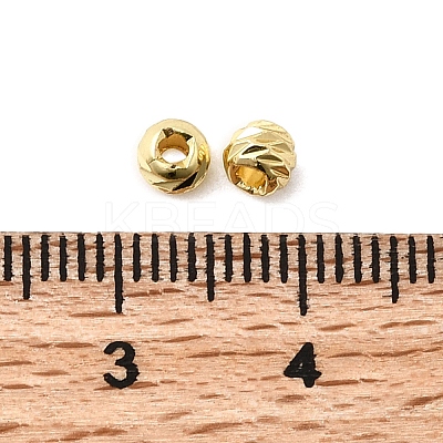 Corrugated Round Brass Beads KK-H520-03A-G-1