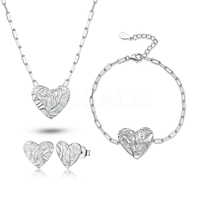 Non-Tarnish Sterling Silver Jewelry Sets for Women UH9338-4-1