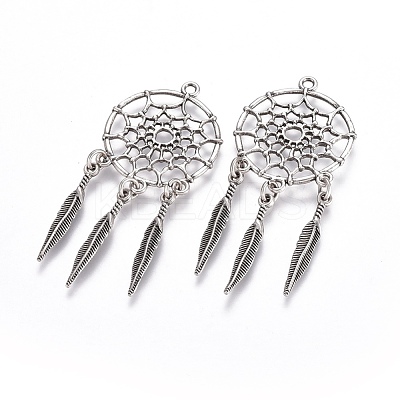 Tibetan Style Alloy Pendants X-TIBE-Q054-14TAS-NR-1